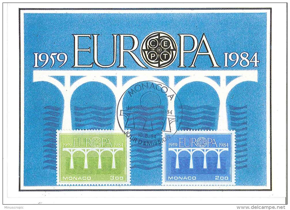 CM Monaco - Europa - 1984 - Cartas Máxima
