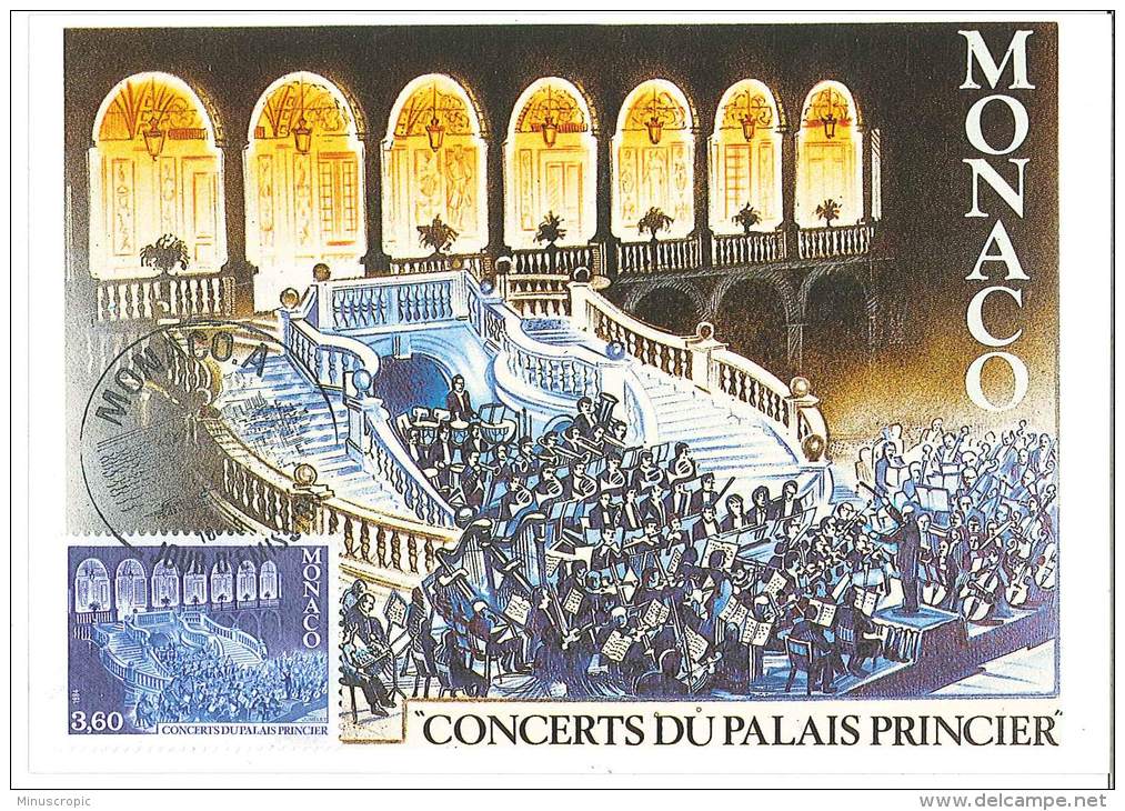 CM Monaco - Concerts Du Palais Princier - 1984 - Cartoline Maximum