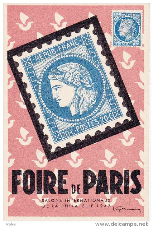 Exposition Foire De Paris 1947, Sur Carte Spéciale , Voir Verso - Alimentation