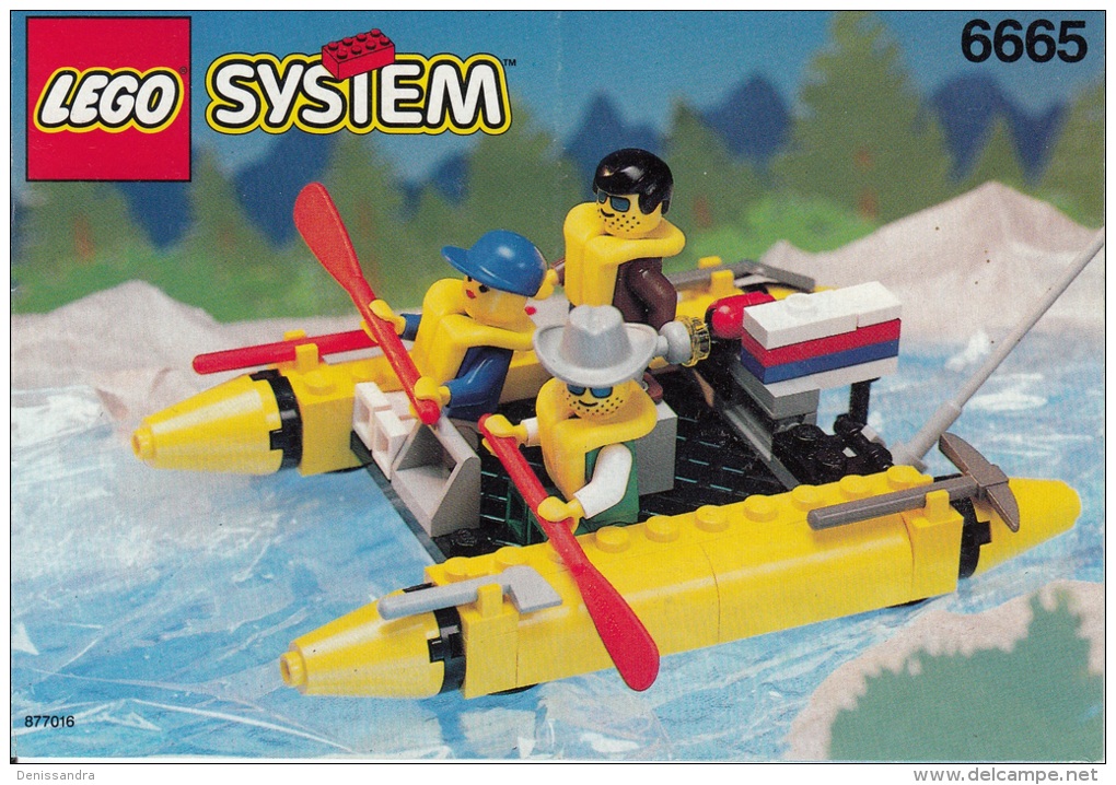 Lego 6665 Canoë Raft Avec Plan 100 % Complet Voir Scan - Lego System