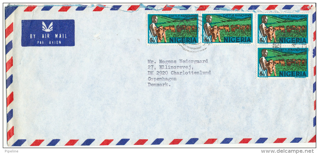 Nigeria Air Mail Cover Sent To Denmark - Nigeria (1961-...)