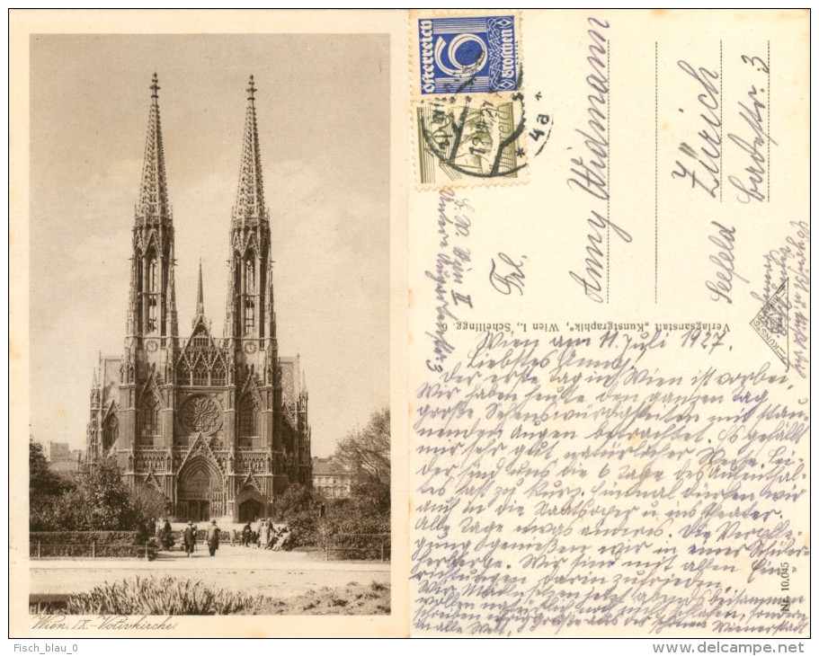 AK Wien 9. Bezirk IX Alsergrund Votivkirche Kunstgraphik Zürich-Seefeld Vienna Österreich Austria Autriche Ansichtskarte - Kirchen