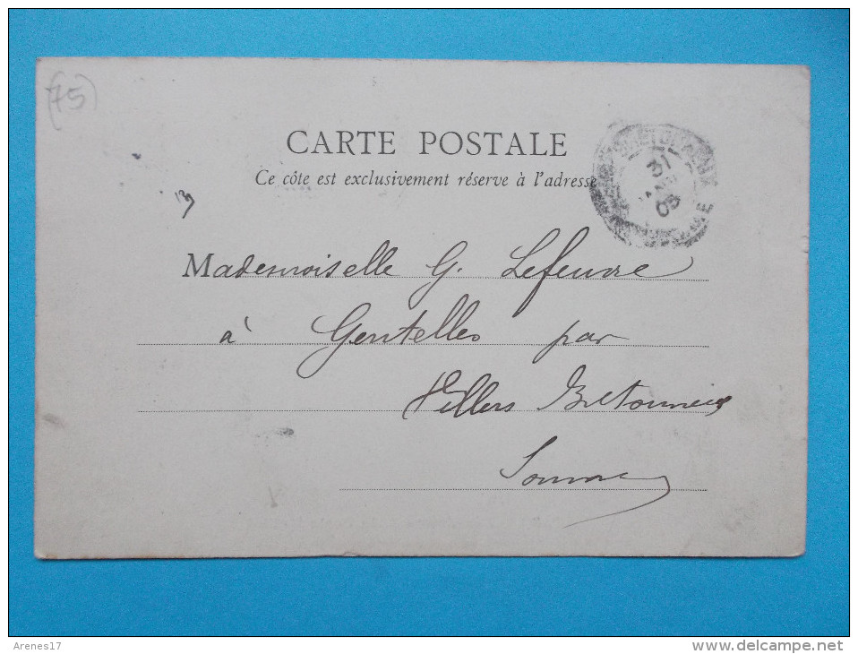 75 : AERODROME De La PORTE MAILLOT : DEPART D'un BALLON: C.P.A., Carte En Trés Bon état  Animée - Aéroports De Paris