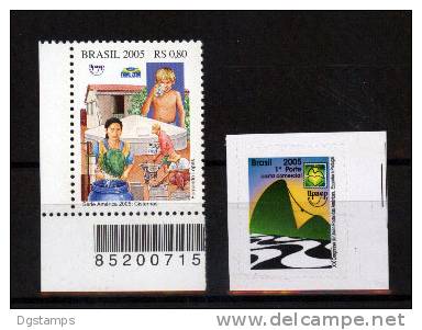 Brasil 2005 Yv2920-21 ** Lucha Contra La Pobreza Y 19º Congreso UPAEP. Fight Against Poverty And 19 Th Congress UPAEP - Unused Stamps