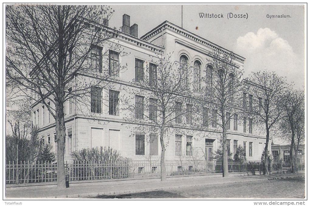 WITTSTOCK Dosse Gymnasium VIRTUTI VERITATI HUMANITATI Gelaufen 5.10.1913 - Wittstock