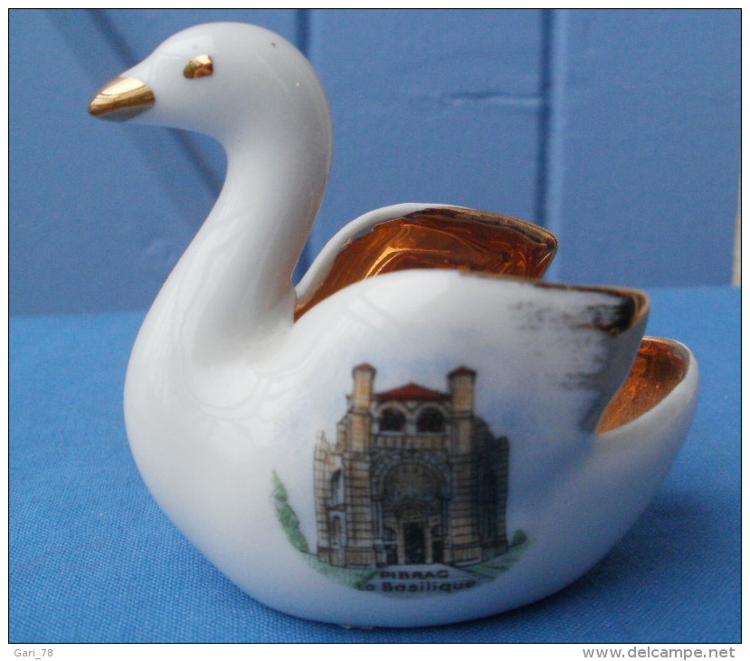 Cygne Miniature  En Porcelaine, BARDET Limoges Objet De Vitrine - Dieren