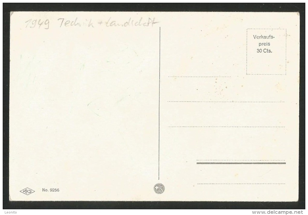 BRIEFMARKENSPRACHE LE LANGAGE DES TIMBRES Schweiz Suisse Briefmarken Technik Und Landschaft 1949 - Sonstige & Ohne Zuordnung