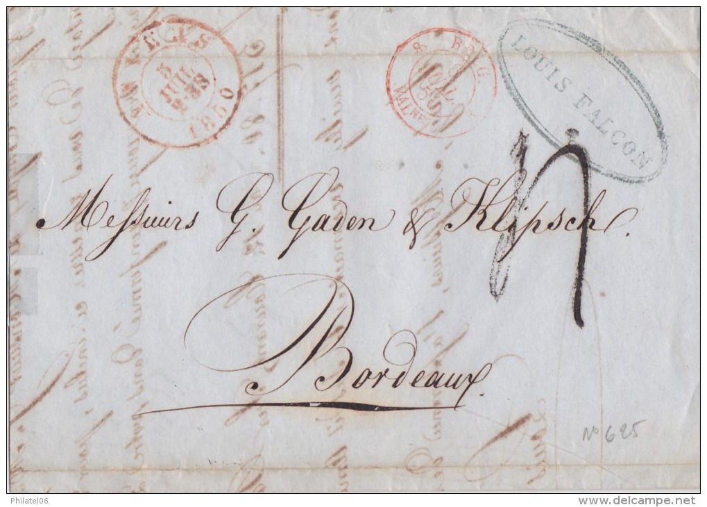 BELGIQUE  LETTRE AVEC  CORRESPONDANCE  1850 - 1830-1849 (Independent Belgium)