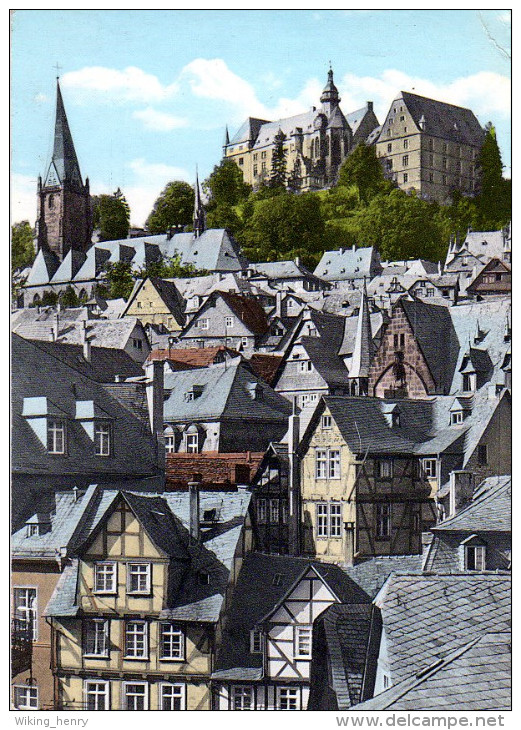 Marburg - Universitätsstraße Schloß Und Marienkirche - Marburg