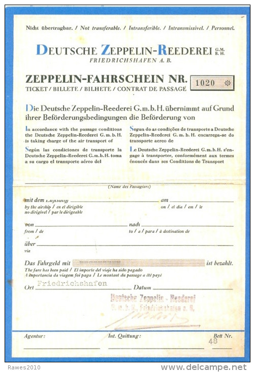 AK 2014 Friedrichshafen Zeppelin Museum Zeppelin - Fahrschein Replik - Altri & Non Classificati