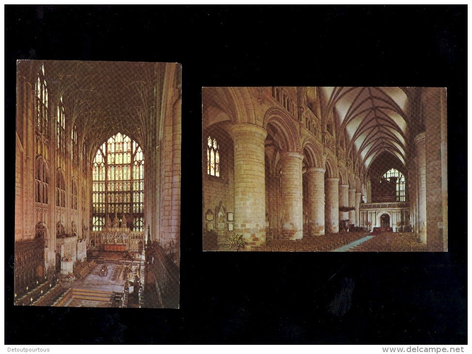 GLOUCESTER : X2 : Cathedral The Nave + The Choir And East Window - Gloucester