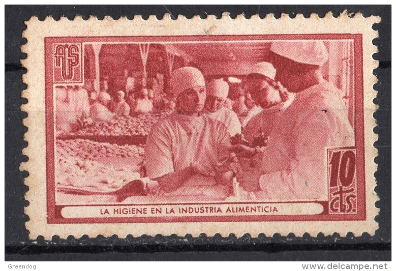 Amigos Union Sovietica ( Castaño Rojizo ) Higiene Industria Alimenticia 10 Cts Spain Civil War  75 -3  @ - Viñetas De La Guerra Civil