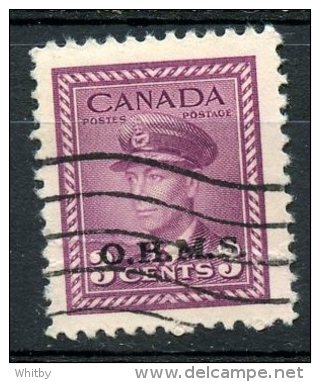 Canada 1949 3 Cent King George VI War O.H.M.S. Overprint Issue #O3 - Opdrukken