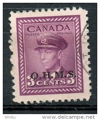 Canada 1949 3 Cent King George VI War O.H.M.S. Overprint Issue #O3 - Surchargés