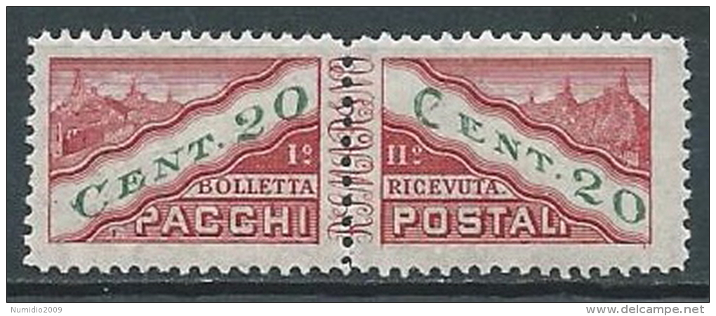 1945 SAN MARINO PACCHI POSTALI 20 CENT MNH ** - W - Paquetes Postales