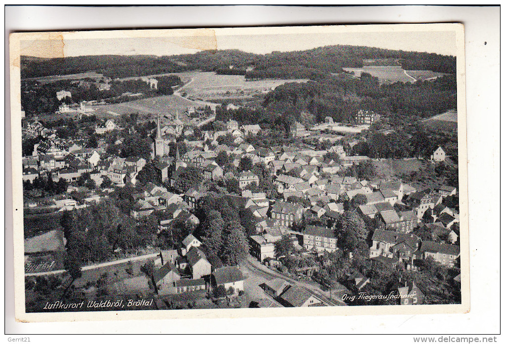 5220 WALDBRÖL, Luftaufnahme 194..., Kl. Fleck, Rücks. Dünne Stelle - Waldbröl