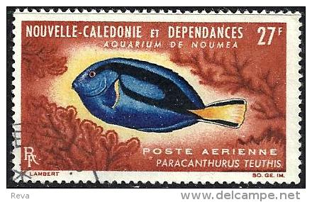 NEW CALEDONIA 27 FRANCS AQUARIUM FISH MARINE LIFE SET OF 1 UHD 1964 SG386 READ DESCRIPTION !! - Gebruikt