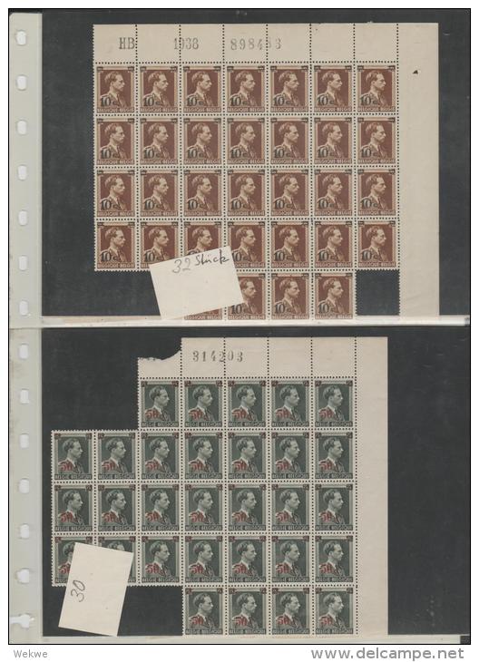 Bel Lot 20/   BELGIEN - Dauermarken Der 30iger Jahre (extrem Günstig) ** - 1934-1935 Léopold III