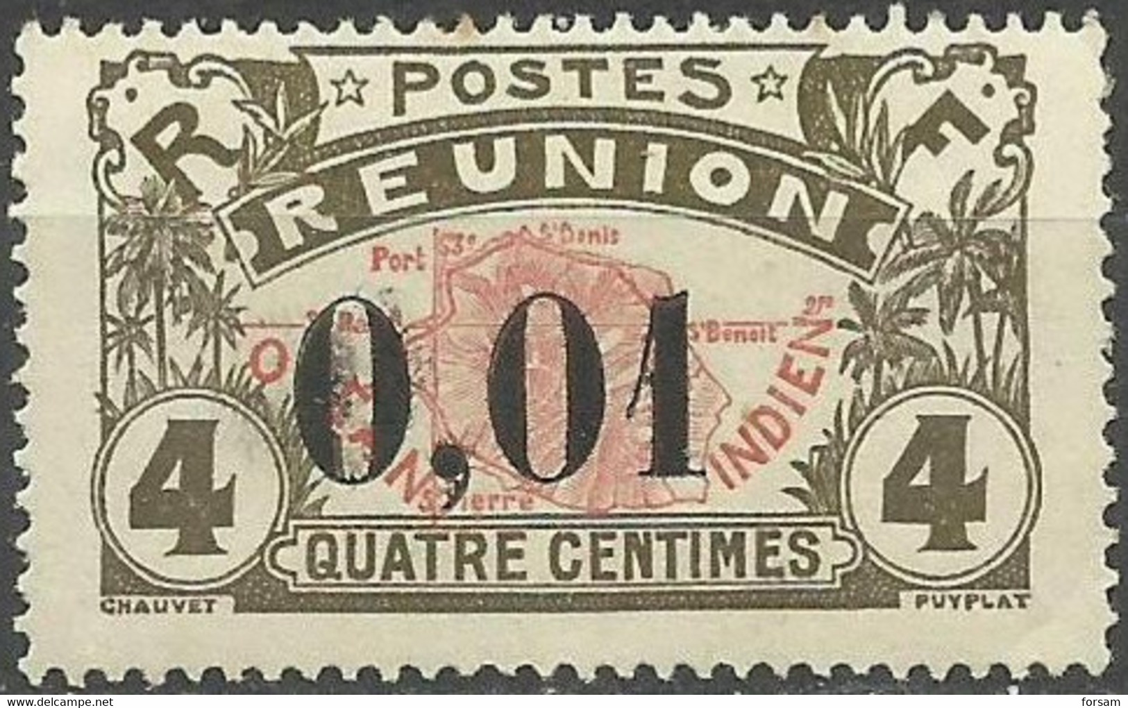 REUNION ISLANDS..1917..Michel # 83...MH. - Nuevos