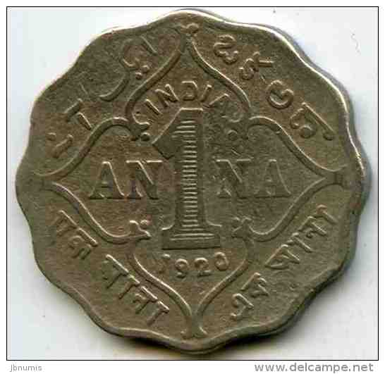 Inde India 1 Anna 1920 B KM 513 - India