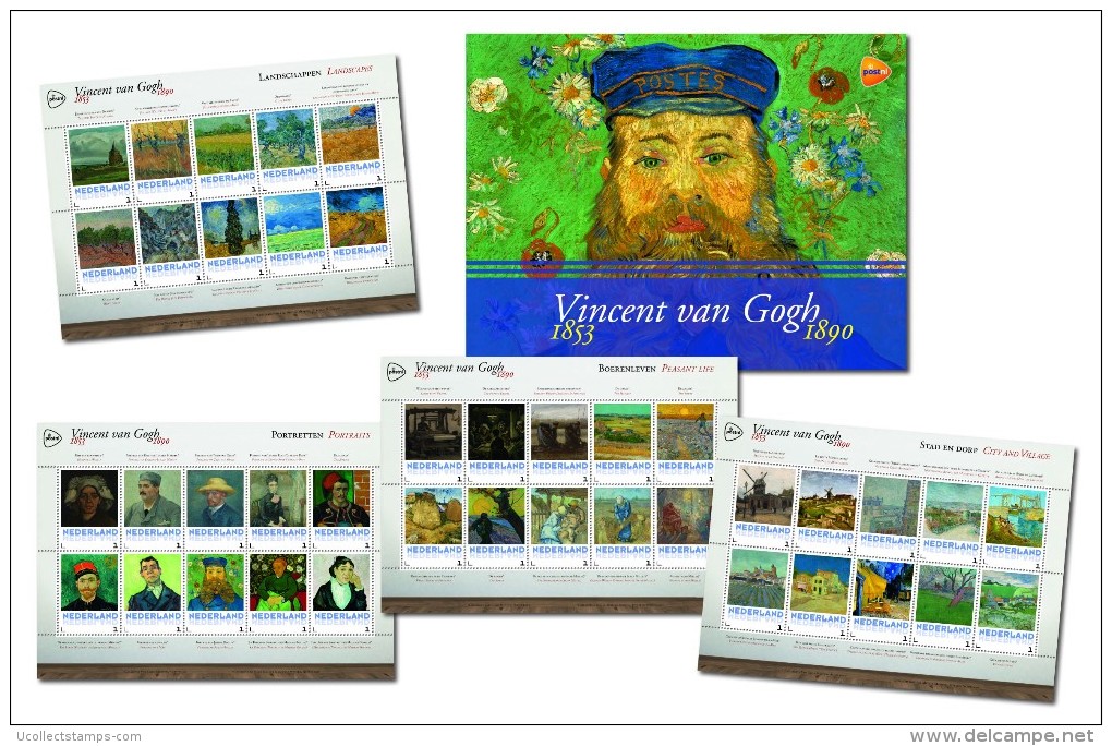Nederland 2015   Vincent Van Gogh Jaar  4 Velletjes Sheetlets  Postfris/mnh/sans Charniere - Neufs