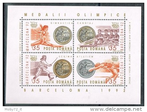 Romania - 1992 - Nuovo/new - Olimpiadi - Mi Block 279 - Nuovi