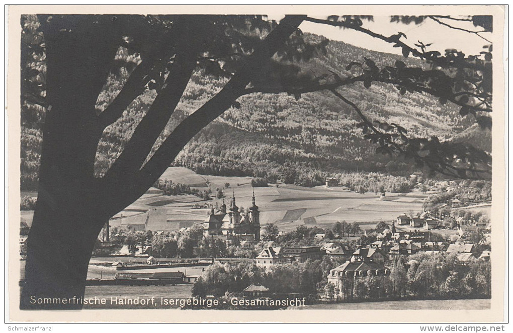 AK Isergebirge Haindorf Hejnice Mit Bahnhof Gare Zug Eisenbahn Bei Friedland Frydlant Neustadt Nove Mesto Ferdinandstal - Sudeten