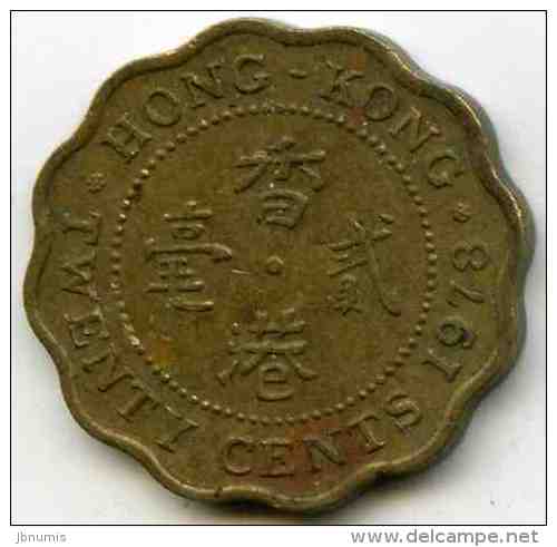 Hong Kong 20 Cents 1978 KM 36 - Hong Kong