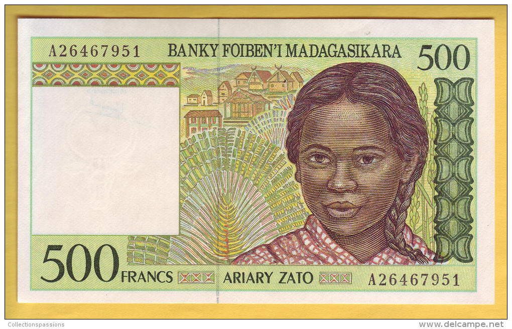 MADAGASCAR - Billet De 500 Francs. 1994.  Pick: 75. NEUF - Madagaskar