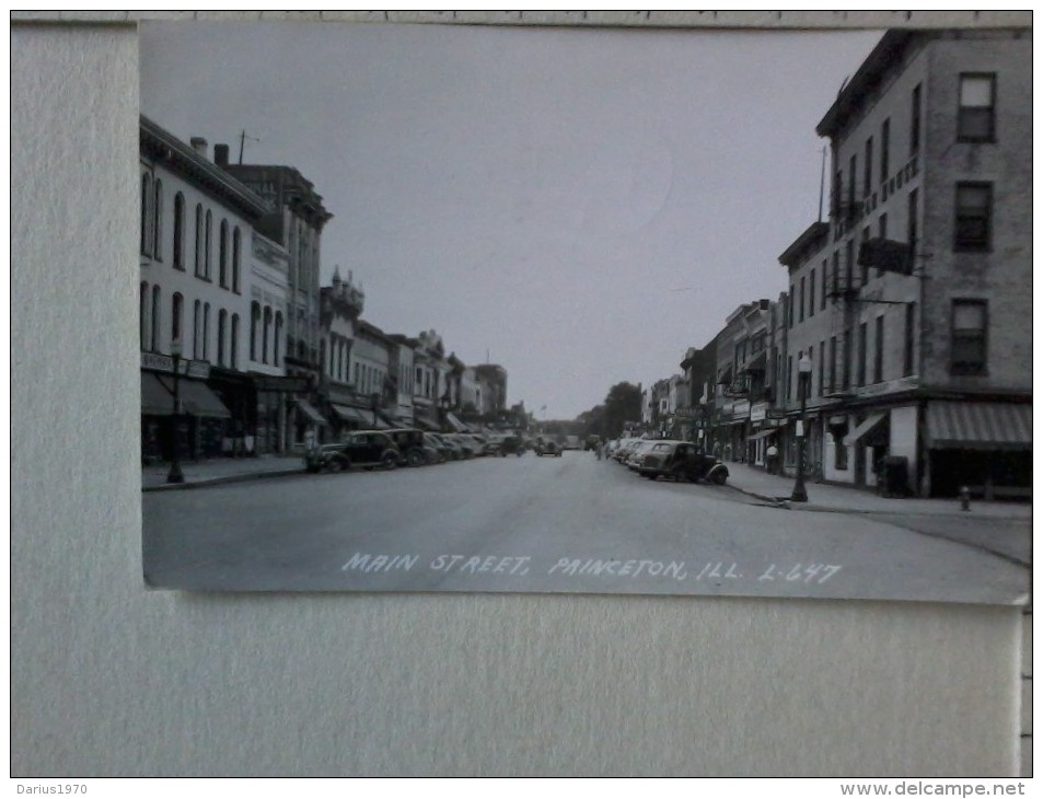 Cart. - U.S.A.- Illinois - Main Street, Princeton , ILL.  L. 647. - Aurora (Ilinois)