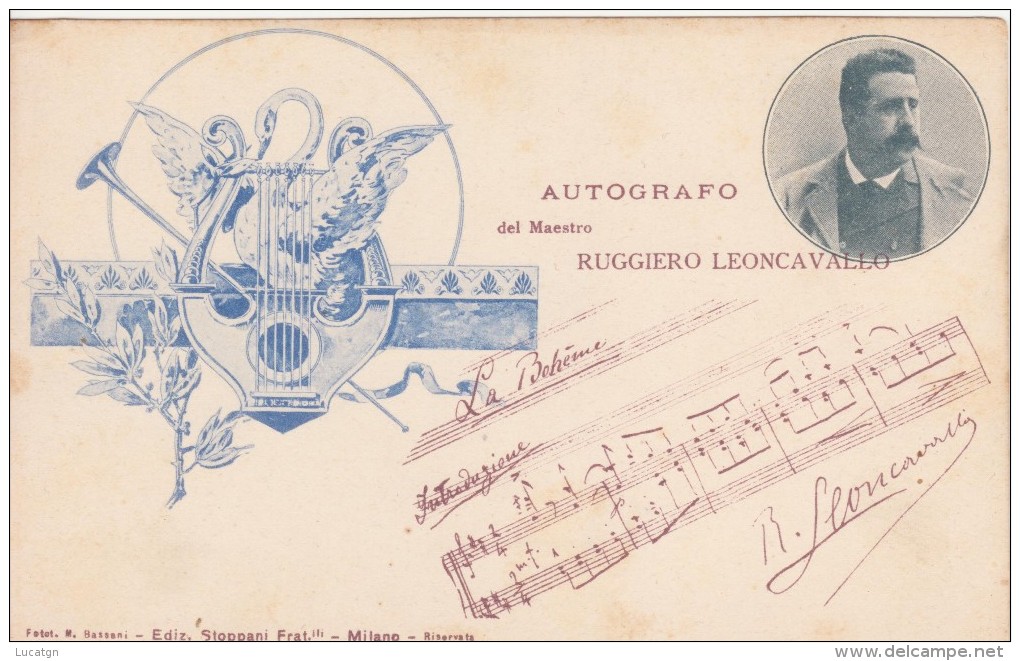 Autografo Del Maestro Ruggiero Leoncavallo - Musica E Musicisti