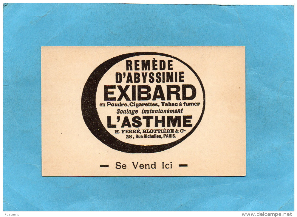 EXIBARD-Remède D'abyssinie-Cigarette-soulage Asthme-hollande-illust-j Wells-retour De Pêche -gros Paniers-années 1900 - Other Brands