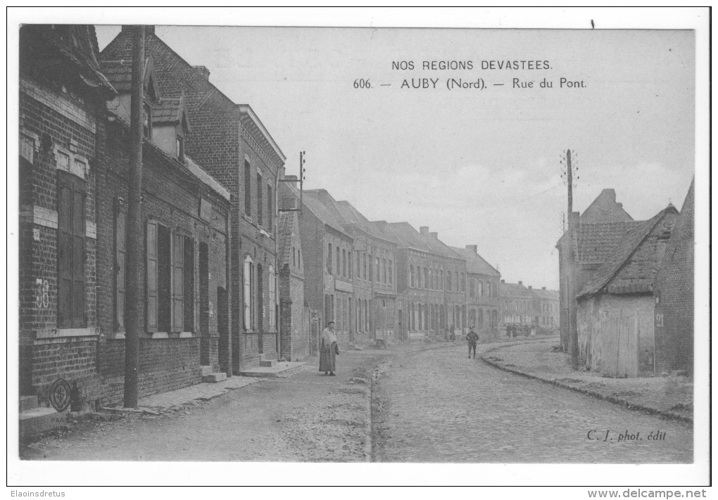 Auby (59) - Rue Du Pont. Bon état, Non Circulé. - Auby