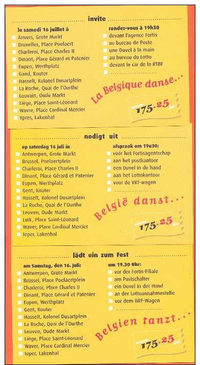 Belgie Postal Stationery  3 Carte Propagande - Belgie Danse Tanzt Danst Buzin - Cartes Postales Illustrées (1971-2014) [BK]