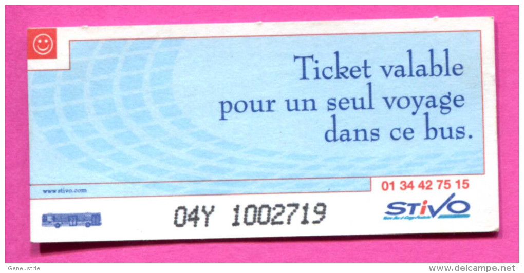 Ticket De Bus / STIVO - Cergy-Pontoise - Bus Ticket Transportation - Europe