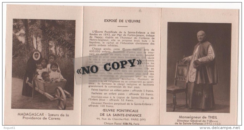 CALENDRIER  1940  ( L´ Oeuvre Pontificale De La Sainte Enfance ) - Small : 1921-40