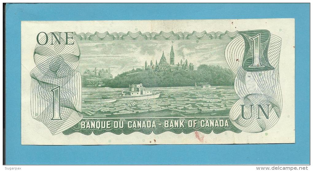 CANADA - 1 DOLLAR - ( 1973 ) - Pick 85a - Sign Lawson-Bouey - 2 Scans - Canada