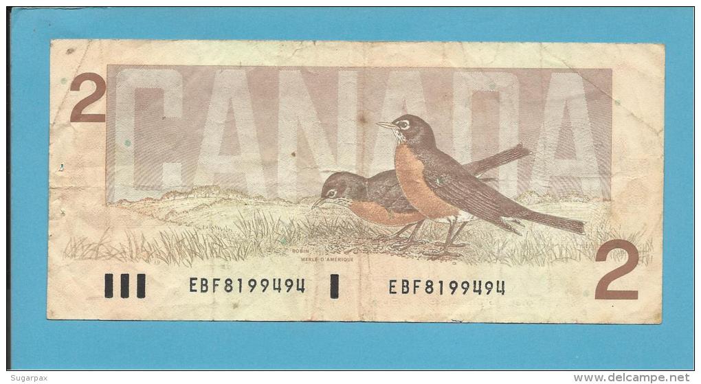 CANADA - 2 DOLLARS - ( 1986 ) - Pick 94.b - Sign. Thiessen-Crow - 2 Scans - Canada