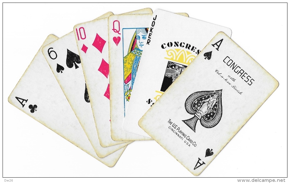 Congress Playing Cards - Cel-U-Tone Finish - Chats - Cartes à Jouer Dans Leur étui En Carton "feutré" - Cartes à Jouer Classiques