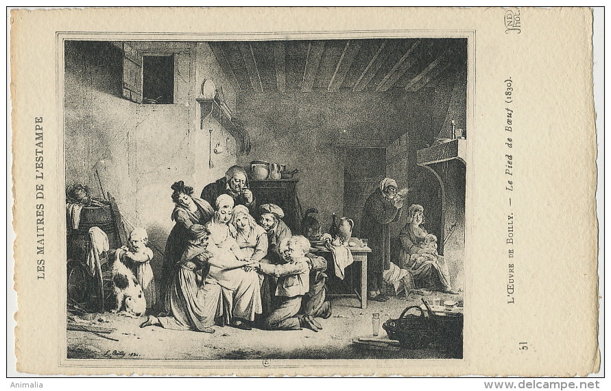 Jeu Du Pied De Boeuf 1830 Par Louis Boilly Peintre Né A La Bassée Estampe - Autres & Non Classés