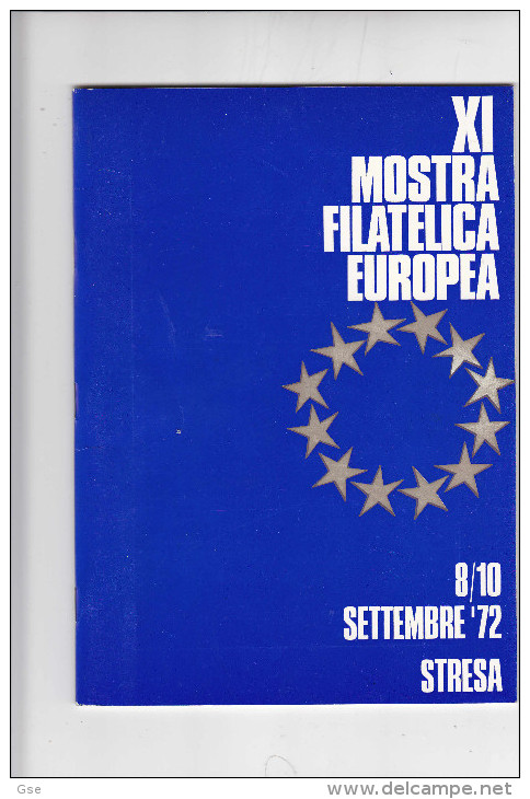 STRESA  1972 - Libretto - Mostra Filatelica Europea (pagg. 38 Compresa Copertina) - Erinnofilia