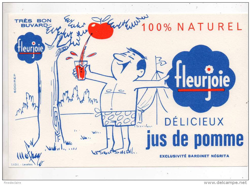 Buvard - Fleurjoie, Jus De Pomme, Exclusivité Bardinet Négrita - F