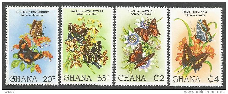 Ghana 1982 Precis Papilio Antanartia Charaxes Butterfly Michel 928-31 Mint Set - Ghana (1957-...)