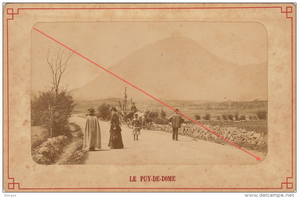 Photo Sur Carton 19èm Puy De Dôme Attelage - Anciennes (Av. 1900)