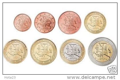 (!) 2015 LITHUANIA EURO Coin Set 1 Cent To 2 Euro UNC  - TODAY IN STOCK - Lituanie