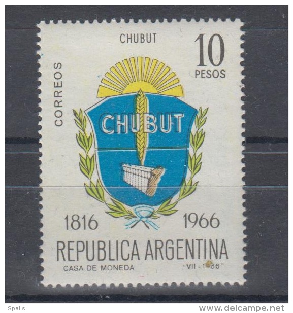 Argentina 1966 Michel Nr 916 MNH  Coats Of Arms Chubut - Unused Stamps
