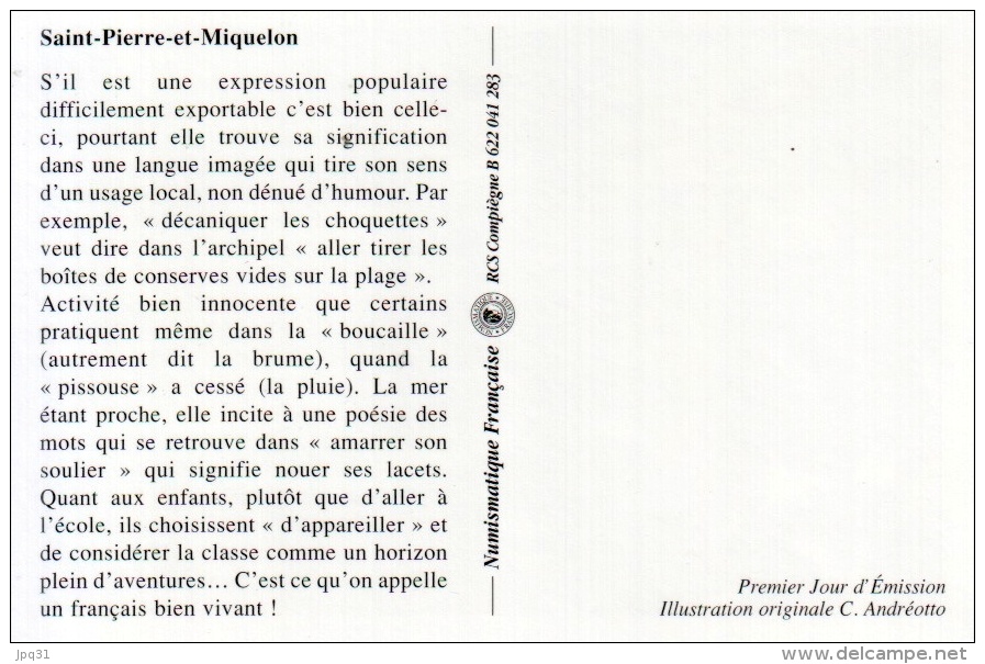 Carte PJ Décaniquer Les Choquettes 22/06/2011 Saint-Pierre - Tarjetas – Máxima