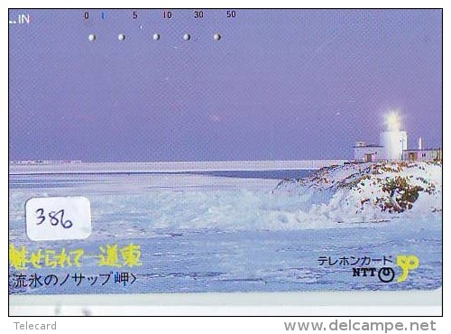 Télécarte Japon PHARE (386) Telefonkarte Japan LEUCHTTURM * VUURTOREN LIGHTHOUSE LEUCHTTURM FARO FAROL Phonecard - Faros