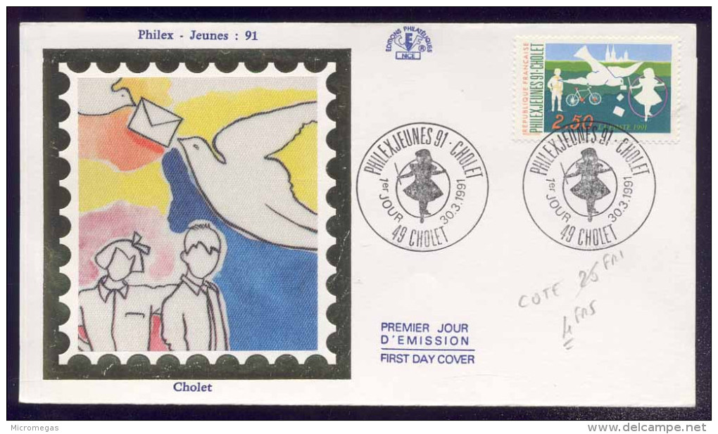 FDC Premier Jour - Philexjeunes - Cholet - 1991 - 1990-1999