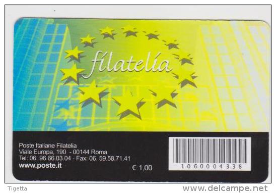 2009 - ITALIA -  TESSERA FILATELICA   "SETTIMA ELEZIONE DL PARLAMENTO EUROPEO" - Cartes Philatéliques